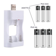 CARICABATTERIE USB AA AAA