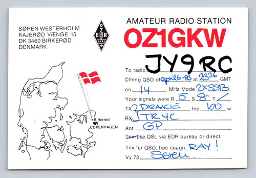 Ham radio qsl oz1gkw - ham,