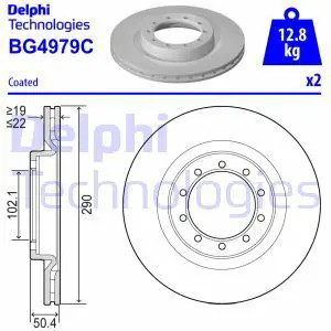 Disco freno ventilato - 2x,
