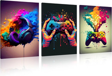 3 Pannelli Quadri Moderni Soggiorno Con Cornice Quadri Moderni Giochi Stampe Su 