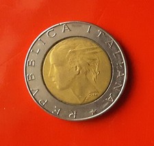 500 LIRE 1989 ERRORE - ASSE RUOTATO DI 335 GRADI [D092]