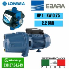 POMPA AUTOADSCANTE EBARA HP1 AGA1.00M CON PRESSCONTROL 2,2 BAR AUTOCLAVE COMPLE