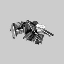 SIGILLI IN ACCIAIO x REGGETTE IN PLASTICA 13x28 mm. Spess 0.5 mm Conf 4000 pz