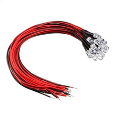 20pcs 5mm prewired diffused - prewired,