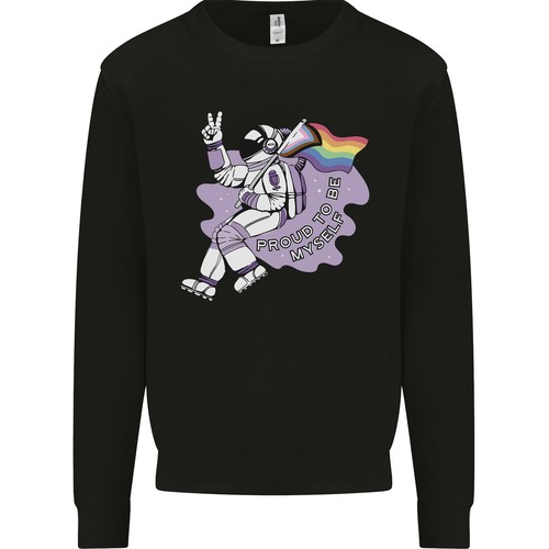 Felpa uomo astronauta lgbt - felpa,