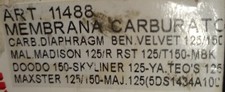 MEMBRANA CARBURATORE: MALAGUTI MADISON R 125,MAXTER 125/150,MAJESTIC 125, VELVET