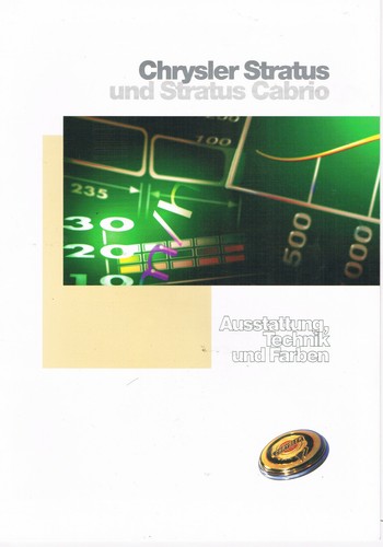 Brochure chrysler stratus - brochure,