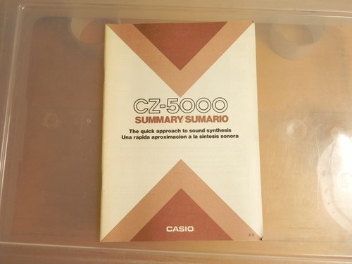 Casio 5000 manuale - cz-5000, manuale/libro