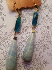 Orecchini vintage gocce agata - orecchini,