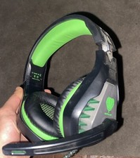 Cuffie da Gioco con Microfono Regolabile e Led Verde