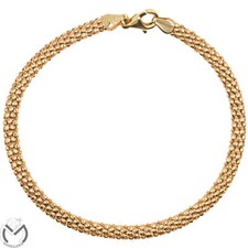 Bracciale in oro giallo 18 kt 750 maglia serpente -207/VE-