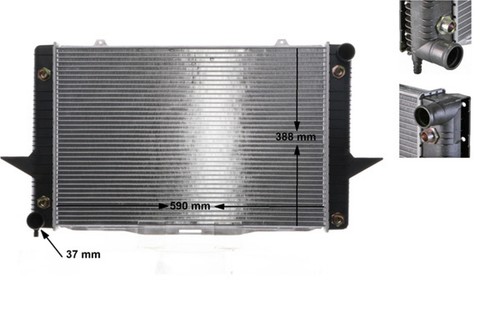 Radiatore acqua motore mahle - radiatore,