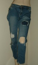 PANTALONI JEANS DONNA ELASTICIZZATI OVS 48 CON TOPPE LEGGI LE MISURE