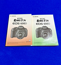 Canon EOS Rebel T3i 600D Set Manuale Istruzioni Inglese Spagnolo Libretti Open Bo