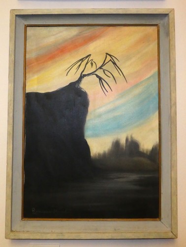 Romano mussolini quadro olio - romano, mussolini,