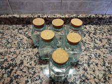 vasetti porta spezie vintage vetro trasparente tappo in sughero