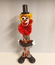 Pagliaccio scultura in vetro di Murano vintage anni '60/70 glass Clown