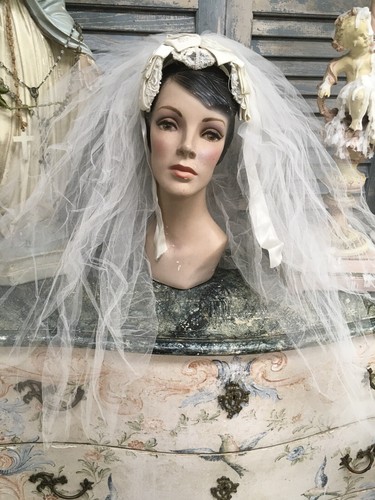 Antico velo sposa bordo - sposa, in