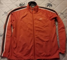 Asics felpa arancione con cerniera