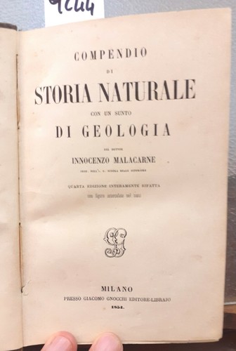 Compendio storia naturale - compendio, di