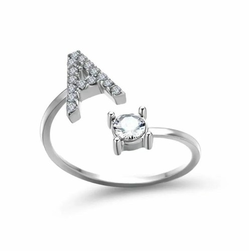 Anello regolabile con lettera - regolabile,