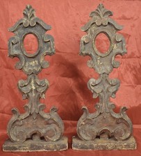 relic reliquary shrine reliquia relicario COPPIA RELIQUIARI IN LEGNO 1700