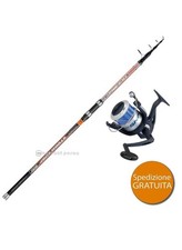 KIT PESCA SURFCASTING OCEANIC STORM SURF 4.00M 200G + SHIZUKA SK14 7000 COMBO