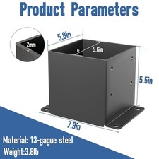 Base per pali 6x6 2 pezzi