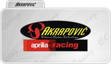 1 Adesivo Stickers Akrapovic resistenti al calore 20 cm APRILIA OLD