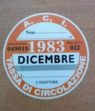 Bollo auto epoca decorativo