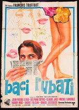 BACI RUBATI manifesto poster affiche Francois Truffaut Leaud Baisers volés C11