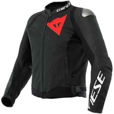 GIACCA GIUBBINO JACKET MOTO DAINESE UOMO PELLE SPORTIVA  LEATHER BLACK/MAT TG.50