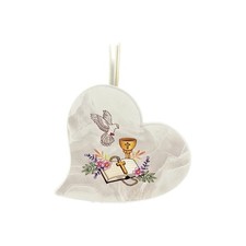 Profumatore CUORE PRIMA COMUNIONE 14x12 cm bomboniera MADE IN ITALY 19V7