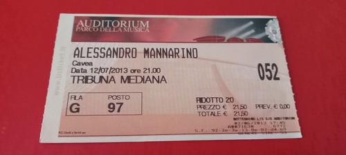 Biglietto concerto alessandro - biglietto,