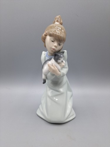 Lladro bambina con gatto - lladro,