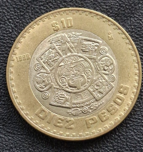 Moneta pesos messicani 1998 - 10,