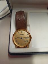 Orologio Da Polso Vagary cinturino pelle bordo oro