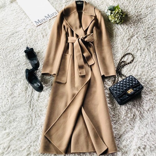 Cappotto lungo avvolgente - , con