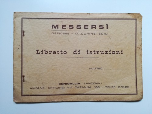 Vecchio libretto istruzioni - libretto, di