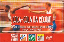 COCA-COLA ITALIA  1996 CARTOLINA CONCORSO CON LINGUETTA PREFORATA 15X10 CM