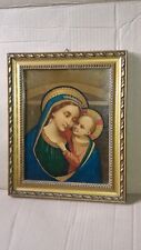 Antico Quadro Arte Sacra Madonna Con Bambino