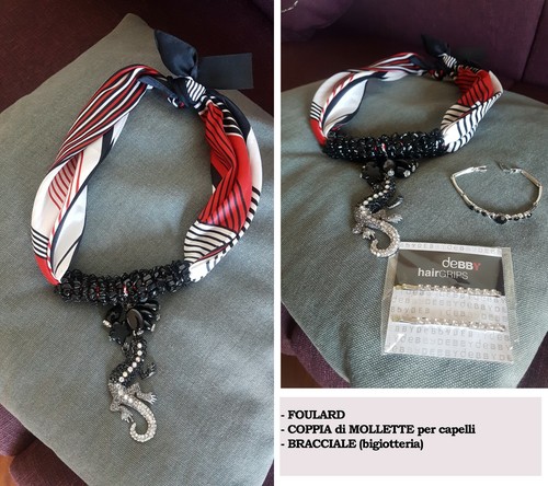 Foulard gioiello mollette - foulard,