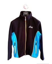 Asics felpa In Pile Blu E Nero bambini unisex taglia 12 anni/ 152 cm