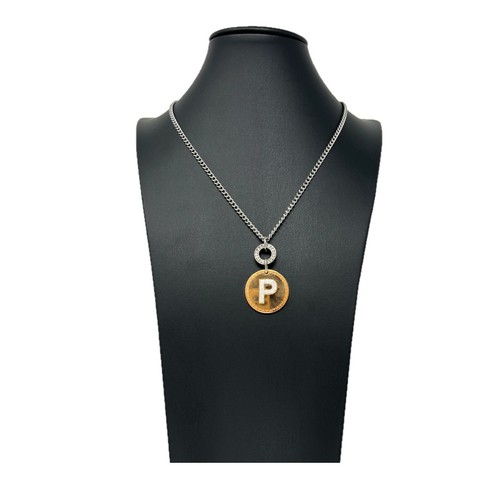 Collana lettera strass - lettera,