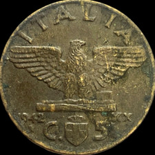 1942 Italy 5 Centesimi Victor