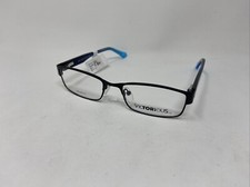 VICTORIOUS EYEWEAR V421 BLACK/BLUE 50-17-135 FLEX HINGE EYEGLASSES HS59