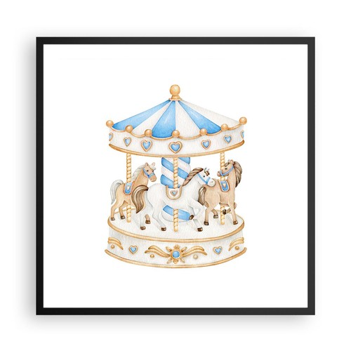 Poster 60x60cm cavalli giostra - poster,