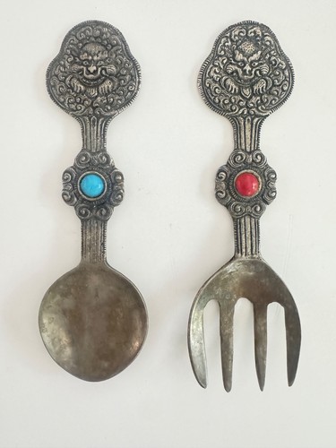 Antico set posate - , tibetano