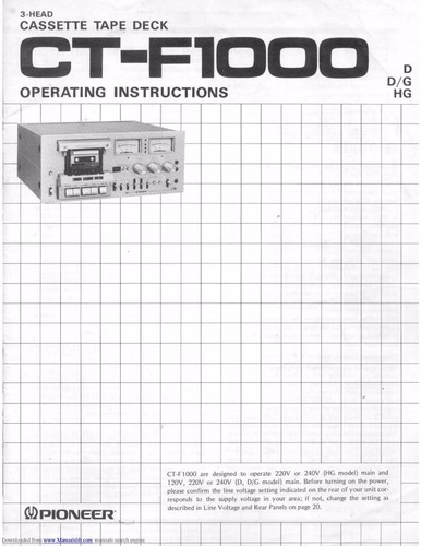 Pioneer f1000 cassette - pioneer,