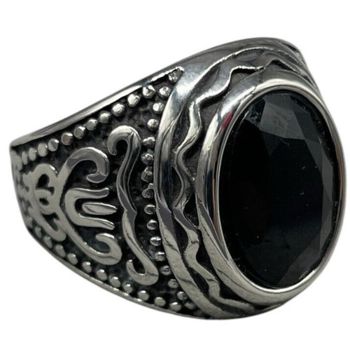 Anello pietra nera - pietra, di